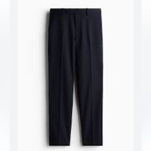 Men’s Classic Black Trousers With Delicate Pinstripe